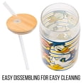 thumbnail image 3 of Vaso de cristal plateado con diseño de Mickey Donald Duck Buffalo Disney, 3 of 5