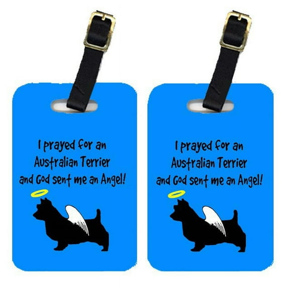 Pair of 2 Australian Terrier Luggage Tags