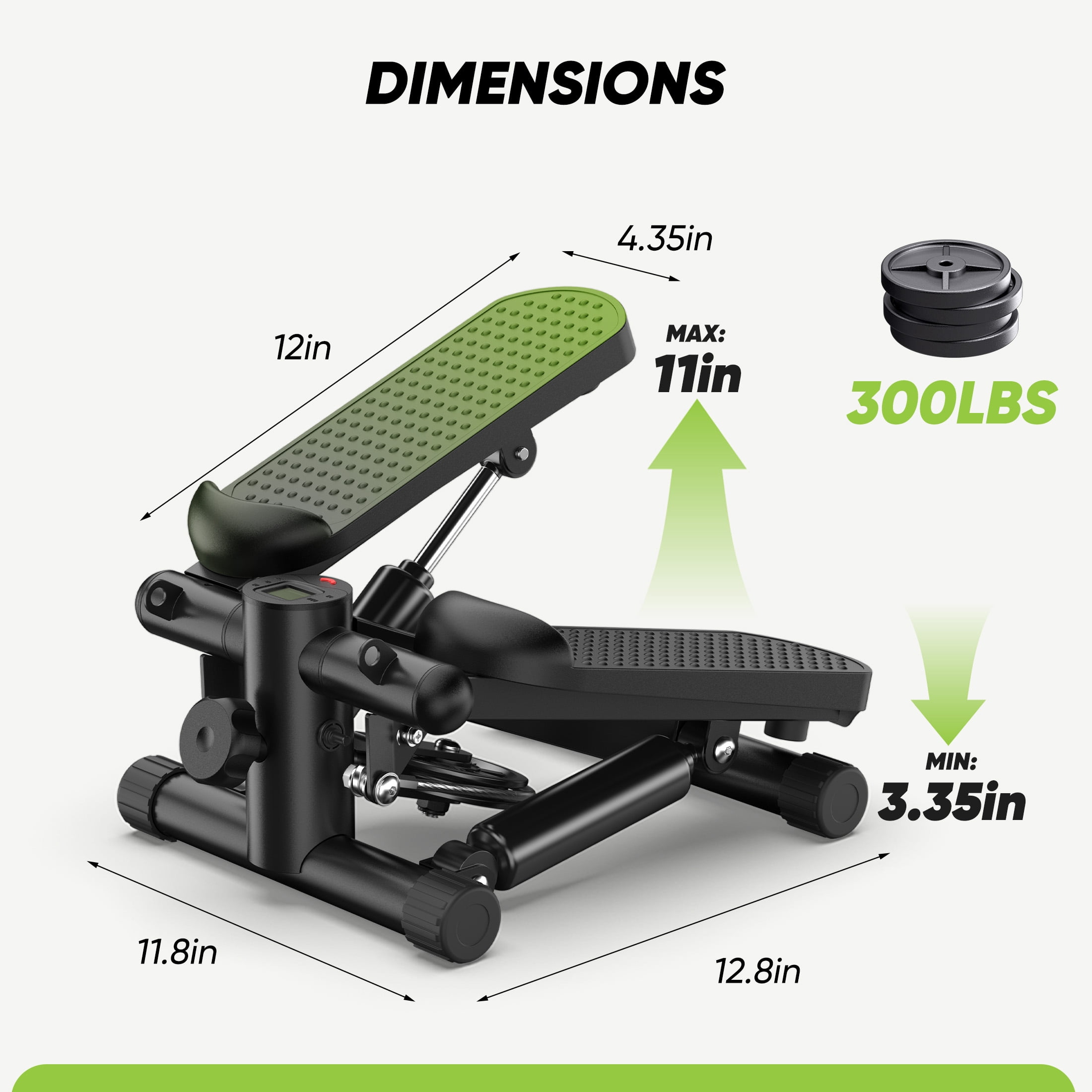 edx Steppers for Exercise, Mini Home Fitness Step with Resistance