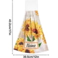 thumbnail image 2 of GZHJMY Custom Yellow Sunflowers Hanging Kitchen Towel Personalized Your Name Hand Towel 2 Pcs Absorbent Hanging Tie Towels for Bathroom Laundry Room Kitchen 12 x 17 Inches, 2 of 6