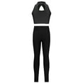 thumbnail image 2 of TTAO Girls 2 Piece Dance Outfits Sequins Crop Top with Leggings Pants Set for Gymnastics Practice Activewear Black 8, 2 of 4