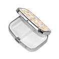 thumbnail image 2 of Portable Metal Square Pill Box 2-Compartment Mini Pocket Pill Case for Travel Purse, Funny Dogs Welsh Corgi, 2 of 5