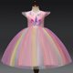 thumbnail image 1 of Vestido de unicornio, vestido de cumpleaños para niñas, vestido de Halloween para niñas, vestido de princesa para niños, vestido de malla colorido sin mangas, 1 of 6