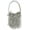 Silver, variant on Womens Beaded Shoulder Bag Acrylic Crossbody Handmade Weave Crystal Pearl Purse Tote Bags Evening Bag