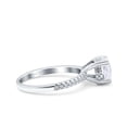 thumbnail image 2 of Wedding Bridal Ring Half Eternity Simulated Cubic Zirconia 925 Sterling Silver Size 7, 2 of 5