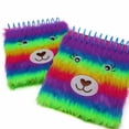 thumbnail image 5 of Pen+Gear Fuzzy Bear Journal, Neon Rainbow Colors, 200 Pages, Lined Paper, Top Wire Bound, 5 of 13