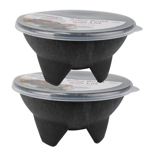 American Maid 45oz Salsa Bowl, Pack 2, Black