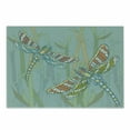 thumbnail image 1 of Dragonfly Cutting Board, Doodle Style Giant Dragonfly on Lake Bushes Nature Exotic Picture Art, Decorative Tempered Glass Cutting and Serving Board, Small Size, Almond Green, by Ambesonne, 1 of 1
