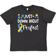 thumbnail image 3 of Inktastic Just Down Right Perfect Down Syndrome Awareness Ribbon Youth T-Shirt, 3 of 5