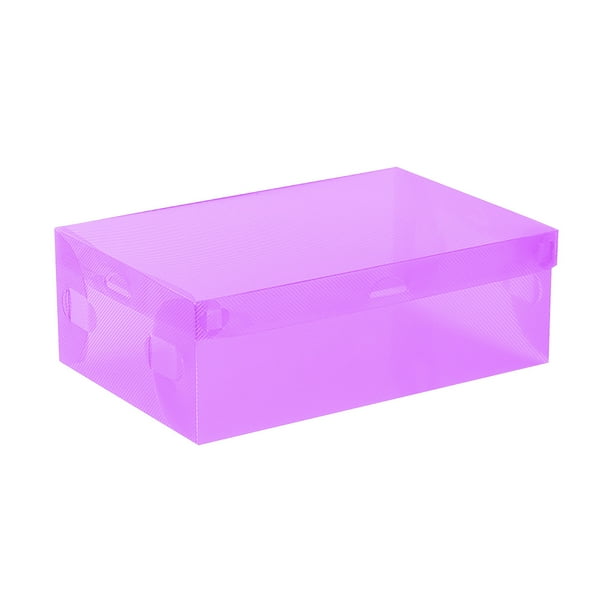 Cajas de zapatos de plástico plegables y muy vendidas, organizadoras, apilables y de almacenamiento.