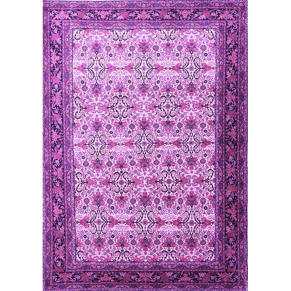 Ahgly Company Indoor Rectangle Persian Purple Traditional Area Rugs, 8' x 10'