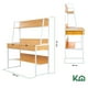 thumbnail image 5 of Escritorio de computadora con repisas y Cajones KingsHouse Estandar blanco, 5 of 8