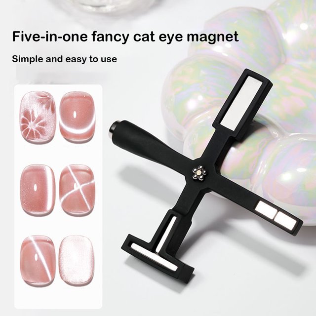 Cat Eyes Nail Magnet for DIY Manicure Cross Nail Magnetic Stick Multifunctional Long Strip Magnet Nail Art Tools Strong Nail Magnet Tool Set for Cat Eyes Gel Nail Polish