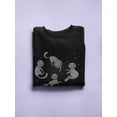 thumbnail image 3 of Cat-astronauts In Space. Sweatshirt Men -Image by Shutterstock, Male 5X-Large, 3 of 4