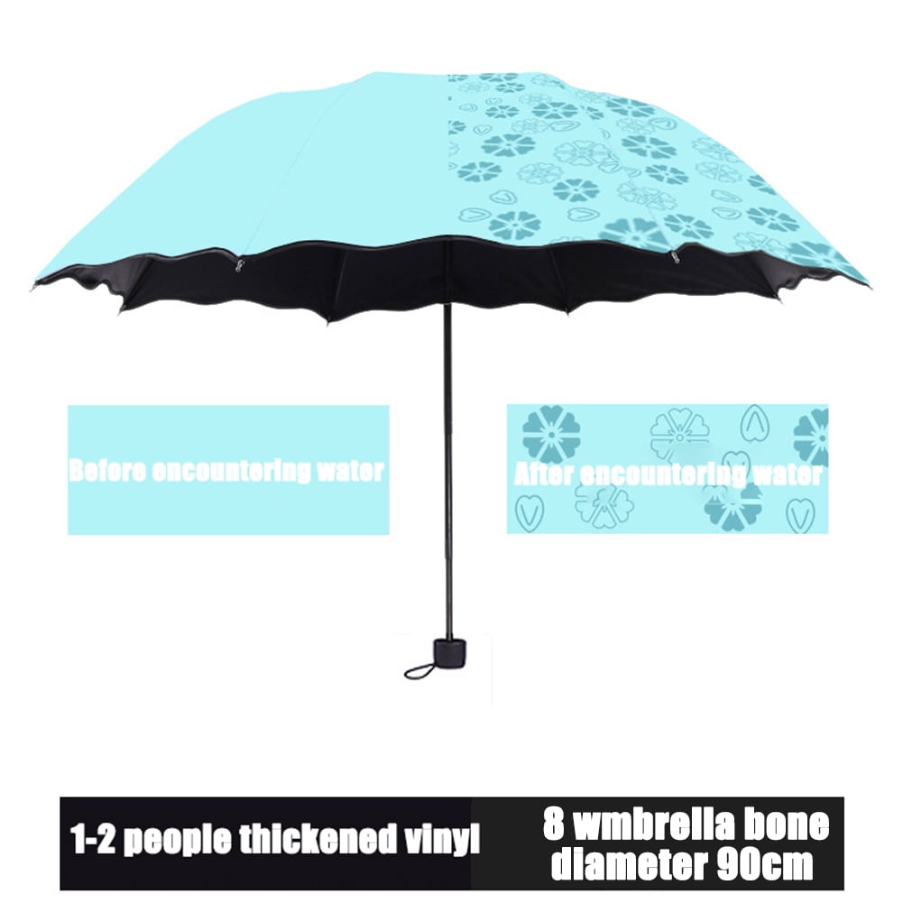Women Lady Sun Rain Anti-UV Windproof Heavy Duty Travel Compact Folding Umbrella 
