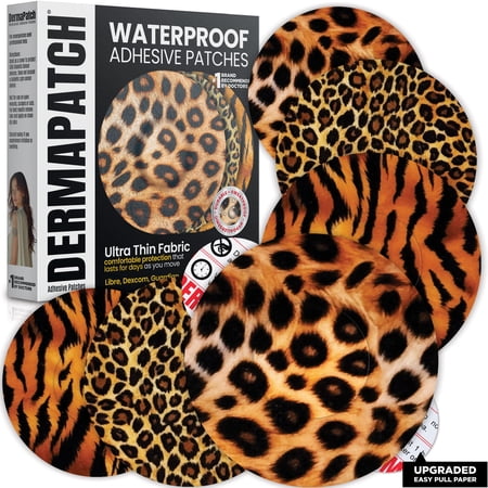 Dermapatch - Waterproof CGM Adhesive Patches - Animal Skin Prints 25PCs