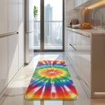thumbnail image 4 of Colorful Rainbow Tie Dye Spiral Pattern Kitchen Rug Mat,Kitchen Runner Rugs Non Skid Washable,Decorative Kitchen Floor Mats for Kitchen,Sink,Laundry,17"x47.2", 4 of 7