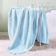 thumbnail image 7 of Exclusivo Mezcla Flannel Fleece Velvet Plush Throw Blanket - 40" x 50"(Ice Blue), 7 of 7