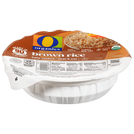 O O Organic Brown Rice Fully Cooked Heat-and-Eat USDA Organic Gluten-Free Non-GMO 7.4 oz