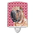 thumbnail image 1 of Carolines Treasures SC9695CNL Shar Pei Hearts & Love Ceramic Night Light, 1 of 2