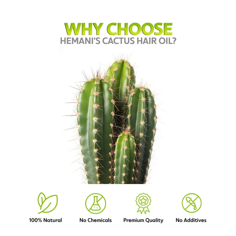 Hemani Hair Oil, Cactus with Lemon and Garlic, Moisturizing Hydration,  Shine, 200ml - Walmart.com