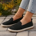 thumbnail image 5 of Juslio Women Shoes Casual Breathable Hollow Knitted Solid Color Round Toe Flying Woven Flat Sole Shoes, 5 of 8