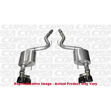 CORSA Performance Axle Back Exhaust 14334BLK Black Fits:FORD 2015 - 2016 MUSTAN