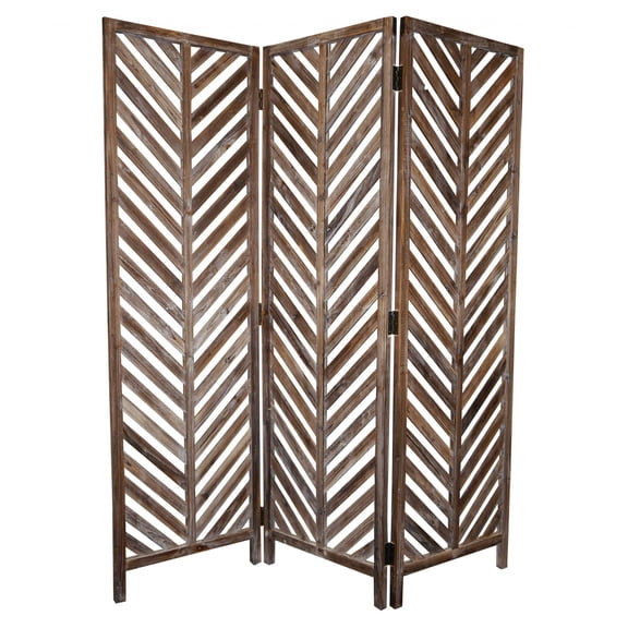 63 X 72 Brown Wood  Screen