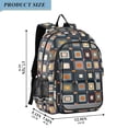 thumbnail image 2 of FORMRS Unisex School Backpack 17" Student Travel Bag with Laptop Compartment, Square Harmony, 2 of 7