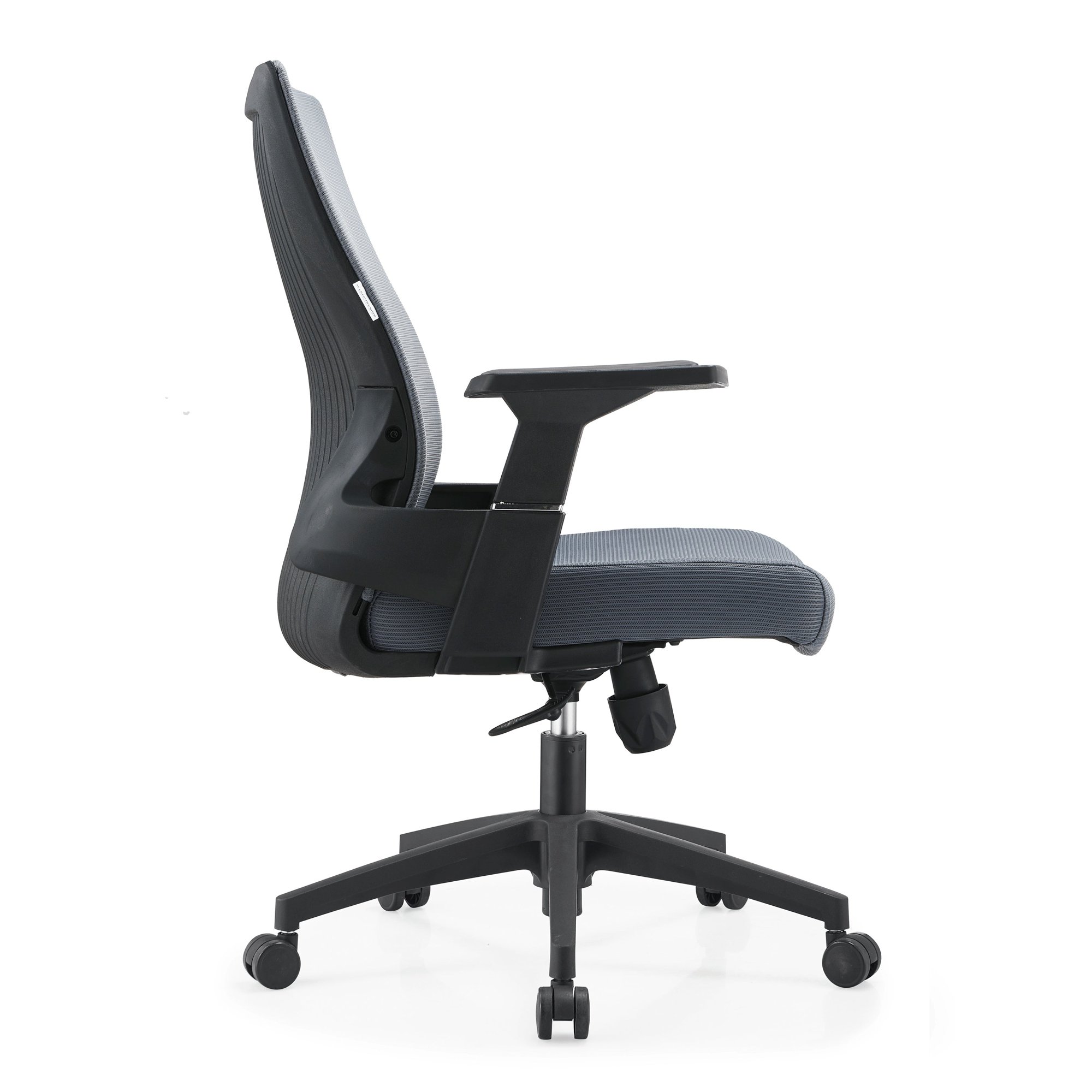 LeisureMod Brio Modern Office Chair Ergonomic Lumbar Support Computer Chair Adjustable Desk Chair with 360 Degree Swivel and Tilt in Grey