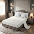 thumbnail image 3 of meiyoeat Silver Swirl Striped 7-Piece Twin Bedding,Modern Minimalist Artwork Bedding Comforter Set For Girls,Light Gray Reversible, 3 of 7