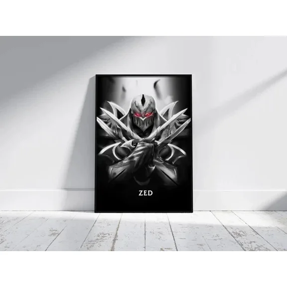 Zed League Of Legends League Of Legends Poster The Master Of Shadows Lol Home Decor Vintage Art Print Cute Birthday Gift Wall Art