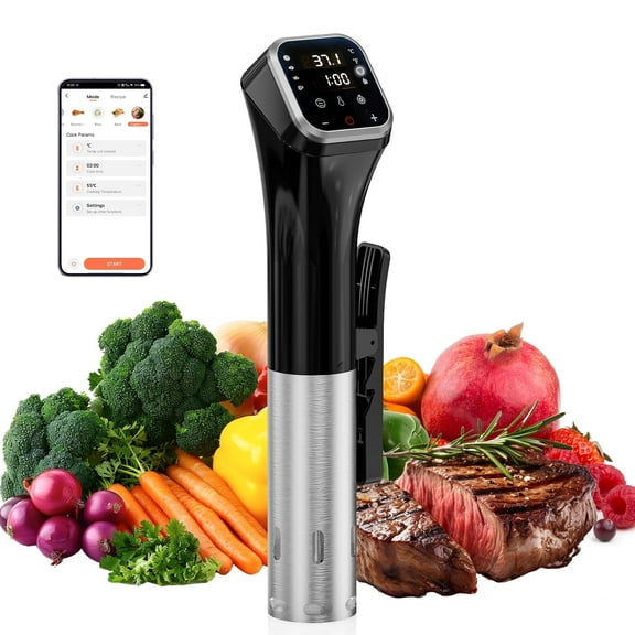 ALLYUU Sous Vide Machines, 1200W with WiFI APP Touch Screen Time Control