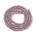 thumbnail image 3 of 20 strand Electroplate Opaque Solid color Glass Beads Strands Half Rainbow Plated Faceted Rondelle Medium Purple 2.3~2.7x1.5mm Hole: 0.4mm 144~150pcs/strand 28~29cm, 3 of 3