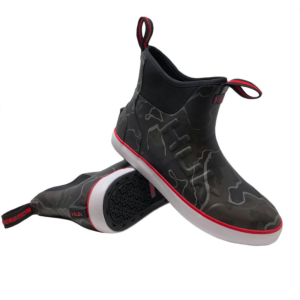 Huk Huk Men's Rogue Wave Hannibal/Red Size 10 Fishing Ankle Boots