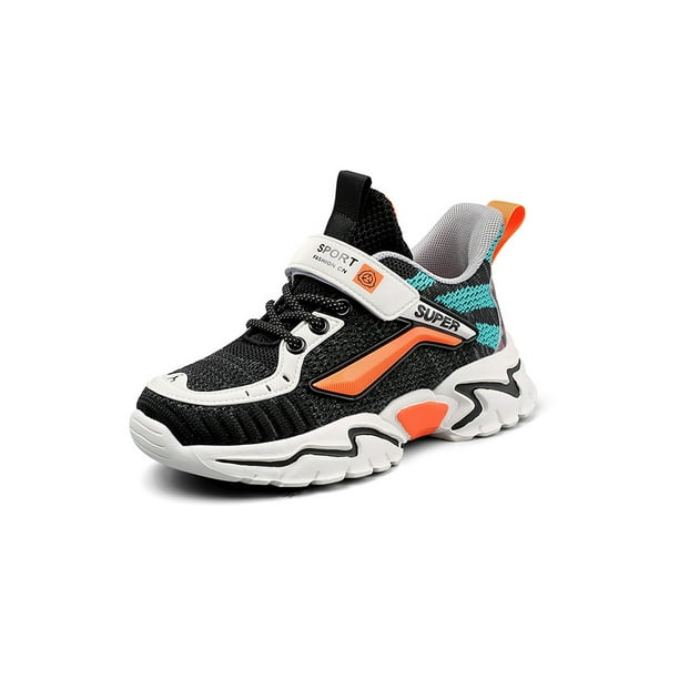 UKAP Unisex Athletic Sneaker Round Toe Running Shoes Magic Tape