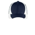 thumbnail image 2 of Sport Tek Adult Unisex Regular Colorblock Cap Tru Navy/White One Size Fits All, 2 of 3