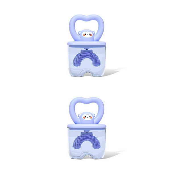 Jumpingount Cepillo de Silicona Lovely Handy Animal Shape Inodoro Niños Niñas Cepillo de Inodoro interior Herramienta de limpieza de 7-14 Edad Azul 2piezas Jumpingount CBP196139