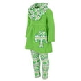 thumbnail image 2 of Unique Baby Girls St Patrick's Day Repeating Clovers Legging Set (2T/XS, Green), 2 of 5