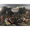 thumbnail image 3 of Poussin, Nicolas 14x11 Black Modern Framed Museum Art Print Titled - Manna from Heaven, 3 of 5