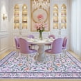 thumbnail image 6 of Lahome 5x7 Floral Washable Rug for Living Room,, Non Slip Purple Girls Bedroom Rugs with Rubber Backing, Soft Ultra Thin Carpet for Nursery Playroom, 6 of 7