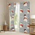 thumbnail image 3 of jejeloiu Kawaii Christmas Rsnowmen Black Out Curtains,Merry Xmas Curtains Pack of 2 (42x63 Each),Happy New Year Bedroom Curtains For Girls,Microfiber Bedroom Decor, 3 of 6
