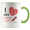 Green, variant on Adore Mugs I Love My Grandkids Coffee Mug, Red - 11oz
