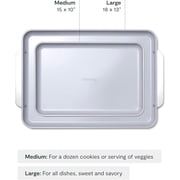 Caraway Non-Stick Ceramic Baking Sheet Duo - Naturally Slick Ceramic Coating - 18 x 13 Large & 15 x 10 Medium - Sage