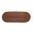 thumbnail image 2 of VHC Brands Cider Mill Primitive Jute Red Textured Striped Oval Kitchen Table Runner 13"x36", 2 of 6