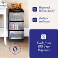 thumbnail image 3 of Open Box 3 Drawer Medium Home Storage Container, Clear Drawers & Black Frame, 3 of 12