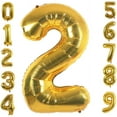thumbnail image 1 of Gold Large Numbers Birthday Party Decorations Helium Foil Mylar Big Number Balloon Digital 2, 1 of 3