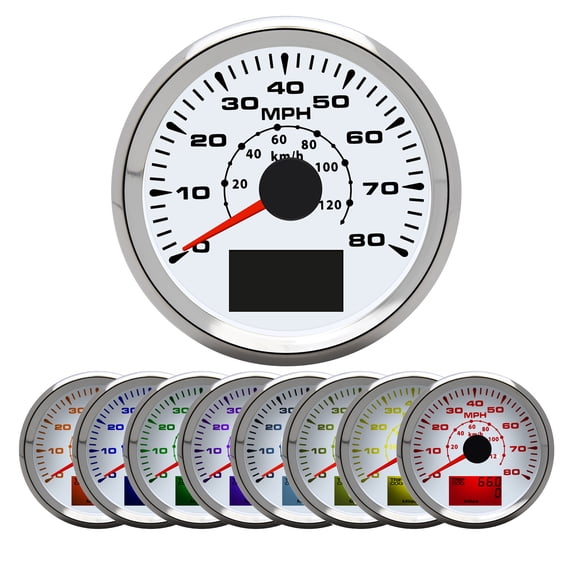 Geloo GPS Speedometer with Odometer 120 Km/h 80MPH Speedometer Gauge for Car Boat Truck
