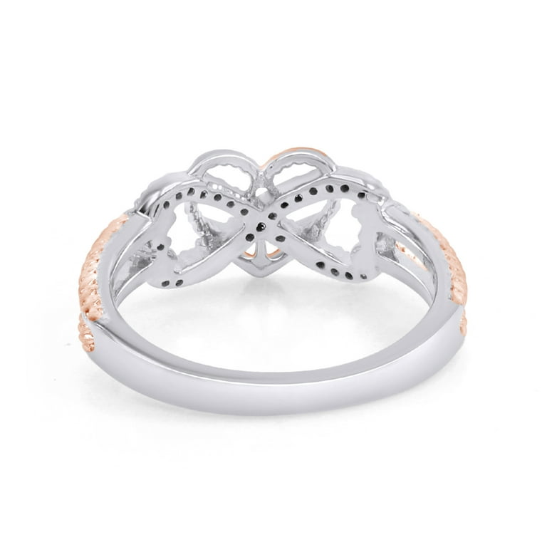 Infinity ring in black anchor heart ring two tone deals