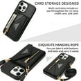 thumbnail image 2 of TECH CIRCLE Wallet Case For iPhone 15,PU Leather Card Slots Flip Folio Stand Case Durable Shockproof Protective Zipper Pocket Cover with Shoulder Strap for Apple iPhone 15 6.1" 2023,Black, 2 of 7